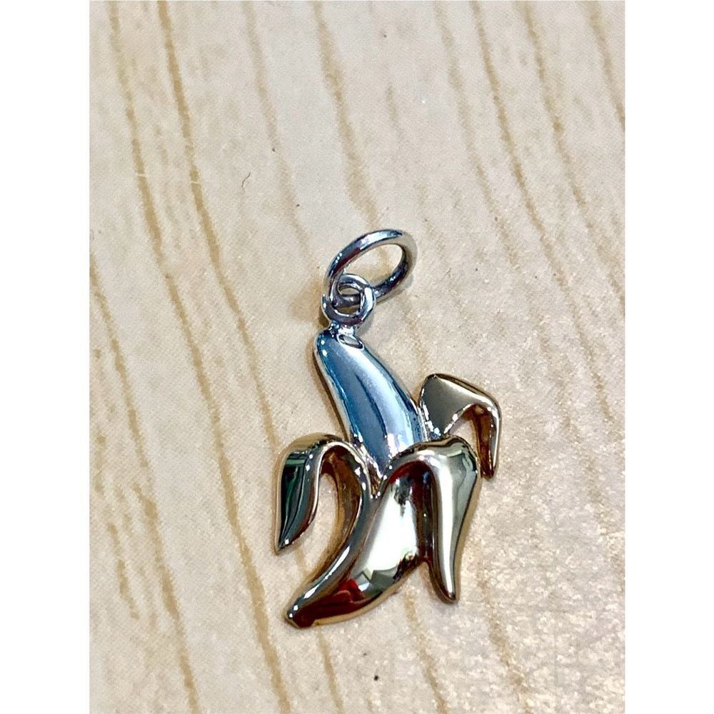 Peeled Banana Sterling Silver Jewelry Charm #fruit